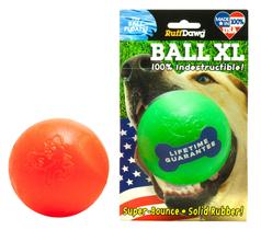 Brinquedo para cães Ruff Dawg Ball XL Solid Rubber, grandes e variadas cores Brinquedo para cães Ruff Dawg Ball XL Solid Rubber, grandes e variadas cores