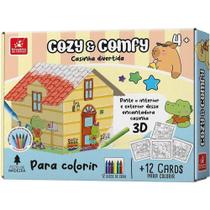 Brinquedo para Colorir Casinha Comfy e Cozy 3D com Cards e Gizes de Cera Brinquedo para Colorir Casinha Comfy e Cozy 3D com Cards e Gizes de Cera