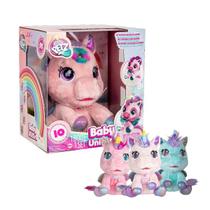 Brinquedo para Criança My Baby Unicorn Cor Sortida Pelúcia Interativa 10 Surpresas +35 Sons e Reações BR1284 Multikids