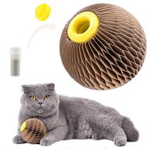 Brinquedo para Gato AREIIA - Bola com Catnip e Arranhador