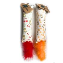 Brinquedo para Gato BALLMIE - Catnip Kicker com Rabo de Penas (2 Unidades)