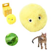 Brinquedo Para Gato Bola Pelúcia Interativo Com Som e Catnip