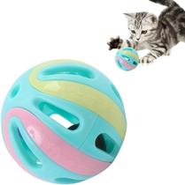 Brinquedo Para Gato Bolinha Com Guizo Brinquedo Interativo Sonoro Pet Sino 8 Cm Gatinho