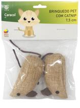 Brinquedo para Gato com 2 Ratinhos com Catnip 7,5cm Rio Tijucas