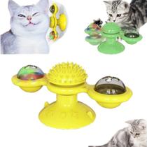 Brinquedo Para Gato Giratório Catnip E Sino Moinho Interativo