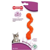 Brinquedo para gato Minhoca com Catnip Odontopet Minhoca Infused Catnip Laranja para Gatos