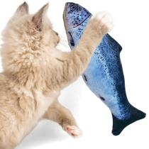 Brinquedo Para Gato Pelúcia Peixe com Catnip - DM PETS
