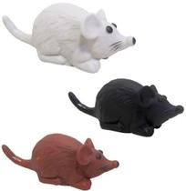 Brinquedo Para Gato Rato De Borracha Colors Com Som 14x4,5cm - Oem