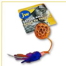 Brinquedo para gatos bolinha interativa c/ penas e catnip Brinquedo para gatos bolinha interativa c/ penas e catnip