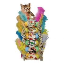 Brinquedo para Gatos Bolinha Ping Pong com Penas Cores Sortidas 1 Unidade Brinquedo para Gatos Bolinha Ping Pong com Penas Cores Sortidas 1 Unidade