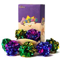 Brinquedo para gatos CHIWAVA 24 peças de 1,6 cm Mylar Balls Shiny Crinkle Brinquedo para gatos CHIWAVA 24 peças de 1,6 cm Mylar Balls Shiny Crinkle