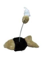 Brinquedo Para Gatos Com Mola e Chocalho em Pelúcia COR:BEGE/MARROM