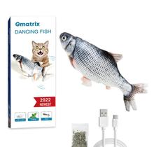 Brinquedo para gatos Gmatrix Flopping Fish com videira prateada e erva-dos-gatos para gatos