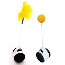 Brinquedo para gatos João bobo 2 em 1 c/ bolinha e pena Brinquedo para gatos João bobo 2 em 1 c/ bolinha e pena