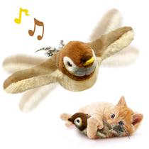 Brinquedo para gatos KreizyGo Flapping Wings Sparrow com erva-dos-gatos e carregamento USB
