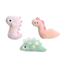 Brinquedo para Gatos Pelúcia Dinossauro Maluco com Catnip Cores Sortidas 1 Unidade