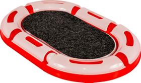 Brinquedo Para Gatos Pista Cat Gp Oval 6 Partes com arranhador central e bolinha led iluminada Jel Plast Vermelha