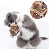 Brinquedo para Gatos STIDE com Catnip - Bola de Madeira com Polygonum Officinale