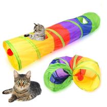 Brinquedo Para Gatos Túnel Labirinto Colorido Para Pets