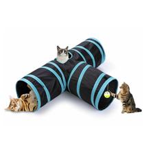 Brinquedo Para Gatos Túnel Labirinto Dobrável 4 saídas 80cm