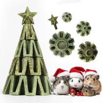 Brinquedo para mastigar para animais de estimação TEEWY Christmas Tree 8x8x15 cm, feno natural