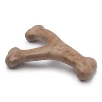 Brinquedo para mastigar para cães Benebone Puppy Wishbone com sabor real de bacon