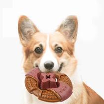 Brinquedo para mastigar para cães Brinquedo dentário TPR Bone para cães castanhos
