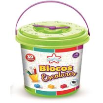 Brinquedo para Montar Balde Blocos Escolares 30 PCS - Big STAR Brinquedo para Montar Balde Blocos Escolares 30 PCS - Big STAR