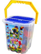 Brinquedo Para Montar Balde Brinca Blocos 90pcs