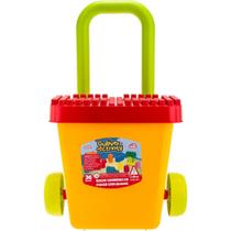 Brinquedo para Montar Balde Carrinho de Puxar 50PCS Brinquedo para Montar Balde Carrinho de Puxar 50PCS