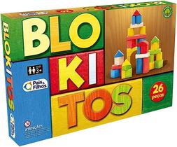 Brinquedo para Montar Blokitos de Madeira 26 Peças Pais e Filhos Brinquedo para Montar Blokitos de Madeira 26 Peças Pais e Filhos