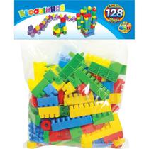 Brinquedo para montar bloquinhos 128 pecas ggb plast