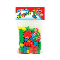 Brinquedo Para Montar Bloquinhos 64 Pecas