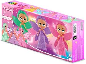 Brinquedo Para Montar Boneca Fadas C/3Unid.