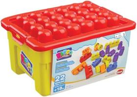 Brinquedo Para Montar Box Block com 19 Peças - Dismat