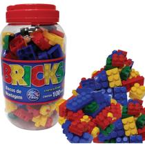 Brinquedo para Montar BRICKS Blocos de Montagem 100 Peças Brinquedo para Montar BRICKS Blocos de Montagem 100 Peças