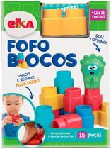Brinquedo para Montar Fofo Blocos 15 Peças Elka 1010 Brinquedo para Montar Fofo Blocos 15 Peças Elka 1010
