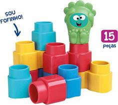 Brinquedo Para Montar Fofo Blocos 15 Pecas
