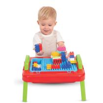 Brinquedo para Montar Mesa Mercoblocks Unissex com 64 Peças