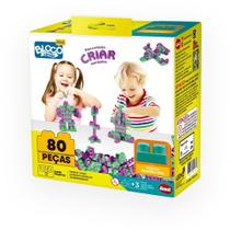 Brinquedo para Montar Monta Mais Blocolândia CLICK com 80 Peças Coloridas Brinquedo para Montar Monta Mais Blocolândia CLICK com 80 Peças Coloridas