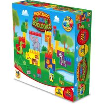 Brinquedo para Montar Montando Meu Zoologico 48PCS
