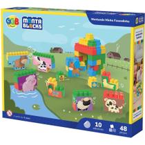 Brinquedo para Montar Montando Minha Fazendinha com 48 Peças