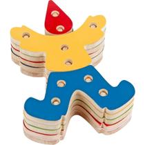Brinquedo para Montar Palhaco MDF TROQUE/ENCAIXE 12P Brinquedo para Montar Palhaco MDF TROQUE/ENCAIXE 12P