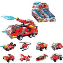 Brinquedo para Montar Super Caminhão Bombeiro Sortido