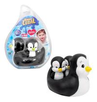 Brinquedo para o banho do Bebê Família Pinguim.