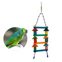Brinquedo Para Papagaio Escada de Madeira 25cm Ref 30