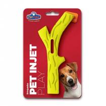 Brinquedo Para Pet Cães Play Graveto Amarelo Pvc Flexível