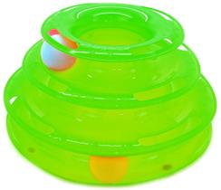 Brinquedo Para Pet Gatos Torre 3 Andares Com Bolinhas