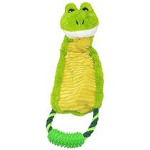 Brinquedo Para Pet Sapo De Pelúcia Com Puxador + Corda e Som