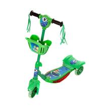Brinquedo Patinete Infantil 3 Rodas Com Luz E Som E Cestinha Verde Art Brink